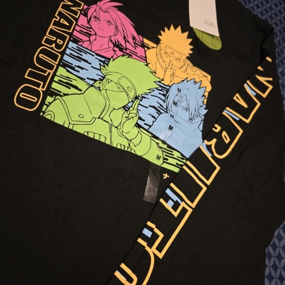 Naruto Boy's Long Sleeve Graphic Tee Black NWT Size Medium - Picture 7 of 9